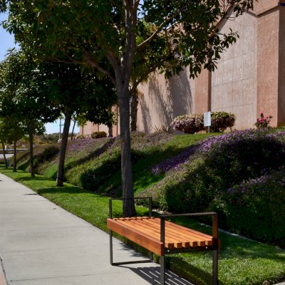 Alameda Wooden Bench (Options: 4 ft, California Redwood, No Cushion, No Engraving, Transparent Premium Sealant).