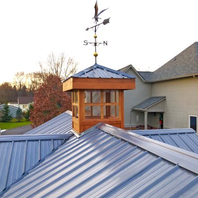 Andrea's Cupola Pavilion (Options: 30ft x 15ft, Douglas-Fir, No Electrical Wiring Trim Kit, Posts Anchor Kit for High-Wind, Transparent Premium Sealant). Photo Courtesy of C. O'Connell of Farmington Hills, Michigan.