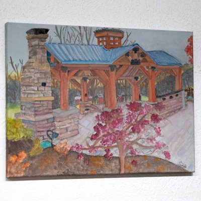 Watercolor on Canva by Ria Victoria Nuñez Duarte, age 16, daughter of Frank Nuñez, Senior Civil Engineer employed at Forever Redwood.