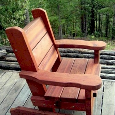 Angel's Armchair (Options: Old-Growth Redwood, No Cushion, Transparent Premium Sealant)