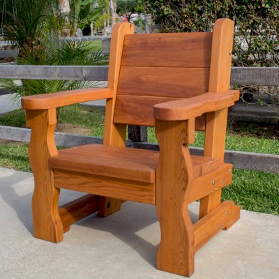 Angel's Armchair (Options: Douglas-Fir, No Cushion, Transparent Premium Sealant).