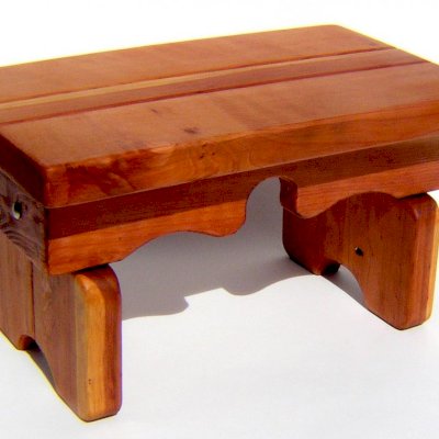 Angel's Natural Redwood Side Table (Options: 36" L, 14" W, California Redwood, 14" H, Transparent Premium Sealant).