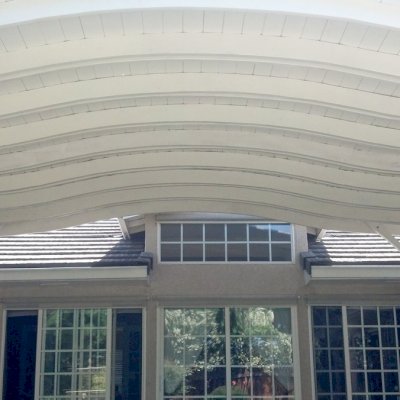 Backyard Pavilion Kits (Options: 22' x 20', Douglas-fir, No Electrical Wiring Trim, 4-Post Anchor Kit for Stone, No Ceiling Fan Base, No Privacy Panels, No Curtain Rods, 10 ft Post Height, Custom Color). 
