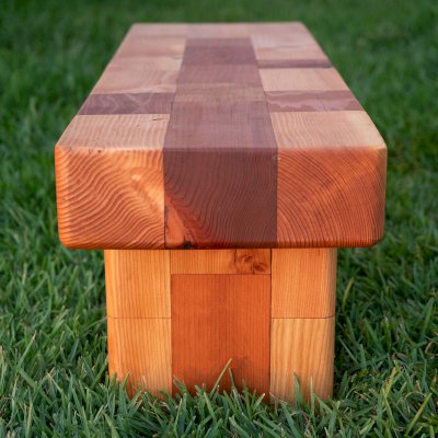 Barney & Betty's Favorite Garden Bench (Options: 48" x 16.5", Mixed of California Redwood and Douglas Fir, Transparent Premium Sealant).