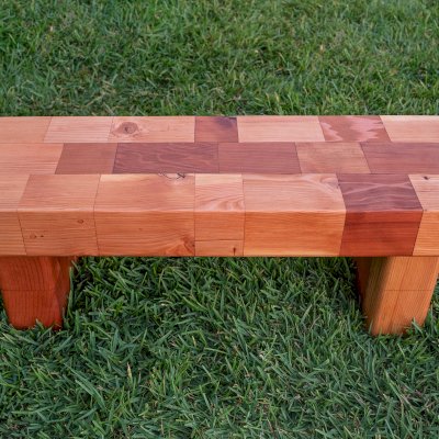 Barney & Betty's Favorite Garden Bench (Options: 48" x 16.5", Mixed of California Redwood and Douglas Fir, Transparent Premium Sealant).