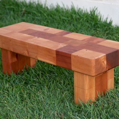 Barney & Betty's Favorite Garden Bench (Options: 48" x 16.5", Mixed of California Redwood and Douglas Fir, Transparent Premium Sealant).