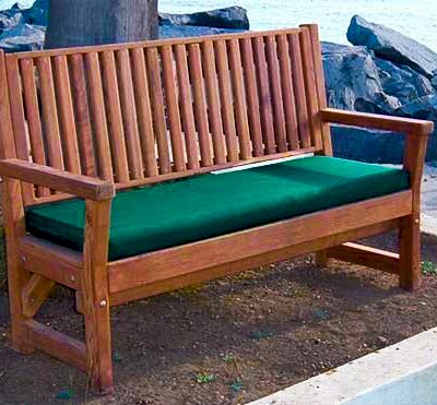 We make custom Bench Cushions to fit using any Sunbrella brand fabric. To choose a fabric please go to: www.outdoorfabriccentral.com.