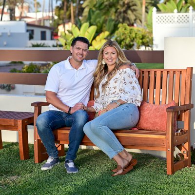 Bonsignour Handcrafted Wood Bench (Options: 5 ft, California Redwood, No Cushion, No Engraving, Transparent Premium Sealant). Photo Also Shows a Brian's Side Table.
