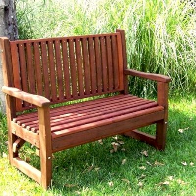 Bonsignour Handcrafted Wood Bench (Options: 4 ft, Mature Redwood, No Cushion, No Engraving, Transparent Premium Sealant).