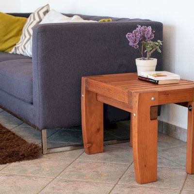 Brian's Side Tables (Options: 24" L x 18" W, Mature Redwood, 18" H, Transparent Premium Sealant).