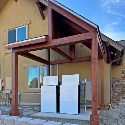 Custom Wood Pavilion (Options: 10.5' L x 8.5' W, Douglas-Fir, 10:12 Pitch, Coffee Stain Premium Sealant). Photo Courtesy of Brent Blevis of Carson City, NV. 