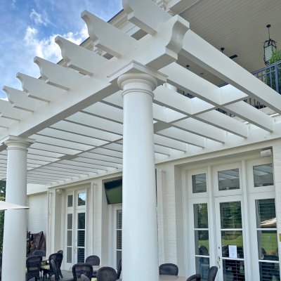 Custom Garden Pergola. Pergolas Installed in a Country Club in North Carolina.