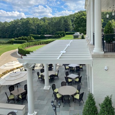 Custom Garden Pergola. Pergolas Installed in a Country Club in North Carolina.