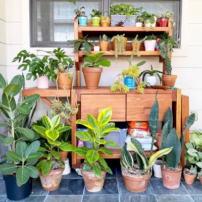 Eli's Redwood Potting Bench