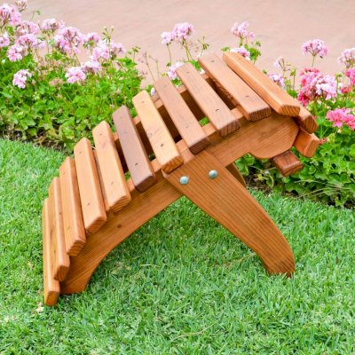 Ensenada Ottoman (Options: California Redwood, Transparent Premium Sealant).