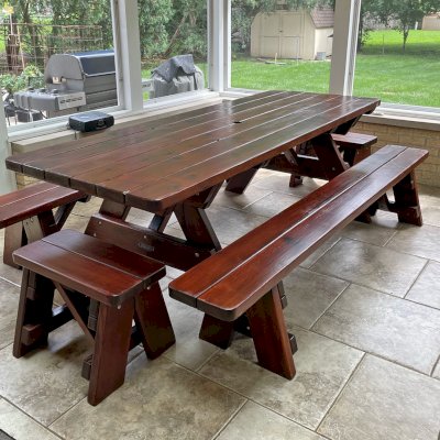 20 Years Old Forever Picnic Table After Refinished! 
