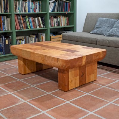 Fred & Wilma's Favorite Coffee Table (Options: 48"L x 31" W, Mixed of California Redwood and Douglas Fir, Transparent Premium Sealant).
