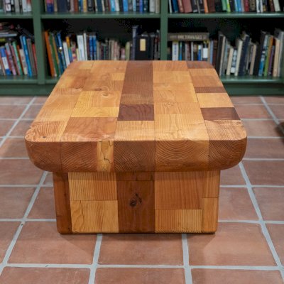 Fred & Wilma's Favorite Coffee Table (Options: 48"L x 31" W, Mixed of California Redwood and Douglas Fir, Transparent Premium Sealant).
