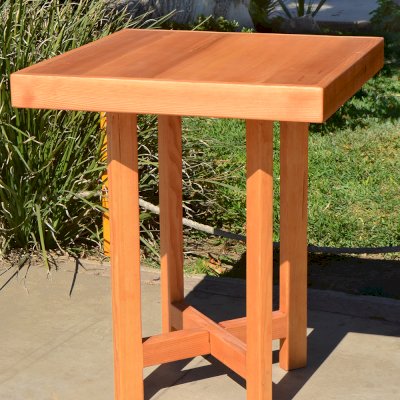 Gladys's Balcony Table (Options: 30" x 30", No Seating, Douglas-fir, Transparent Premium Sealant).