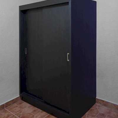 Graciela's Armoire (Options: Mosaic Douglas, Interior with Transparent Premium Sealant and Exterior with Black Stain Premium Sealant).