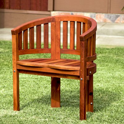Jane's Key West Chair (Options: California Redwood, No Cushion, No Engraving, Transparent Premium Sealant). Photo Courtesy of M. Bucmaniuk of San Juan Bautista, CA.
