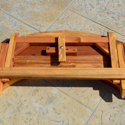Kid's Arc Folding Benches (Options: California Redwood, Transparent Premium Sealant).