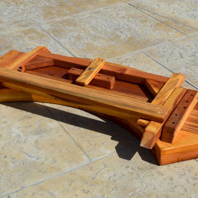 Kid's Arc Folding Benches (Options: California Redwood, Transparent Premium Sealant).
