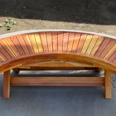 Kid's Arc Folding Benches (Options: California Redwood, Transparent Premium Sealant).