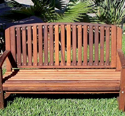 Kid's Wood Luna Bench (Options: Old-Growth Redwood, No Cushion, No Engraving, Transparent Premium Sealant).