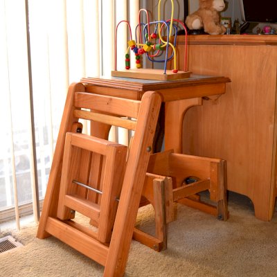 Kid's Wooden Folding Chair (Options: California Redwood, No Cushions, Transparent Premium Sealant).