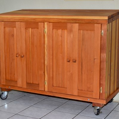 Kiyomi's Host Carts (Options: Douglas-fir, No Engraving, Transparent Premium Sealant).