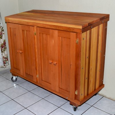 Kiyomi's Host Carts (Options: Douglas-fir, No Engraving, Transparent Premium Sealant).