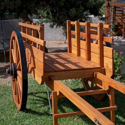 La Carreta, Authentic 19th Century Wood Cart (Options: Douglas-fir, Transparent Premium Sealant).