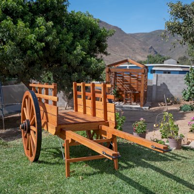 La Carreta, Authentic 19th Century Wood Cart (Options: Douglas-fir, Transparent Premium Sealant).