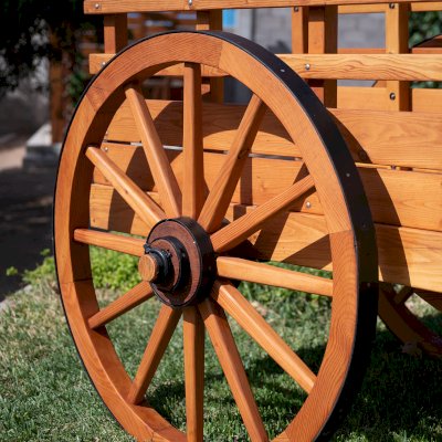 La Carreta, Authentic 19th Century Wood Cart (Options: Douglas-fir, Transparent Premium Sealant).