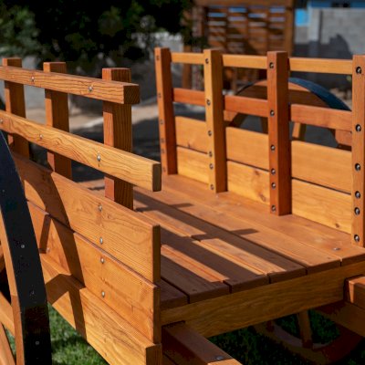 La Carreta, Authentic 19th Century Wood Cart (Options: Douglas-fir, Transparent Premium Sealant).