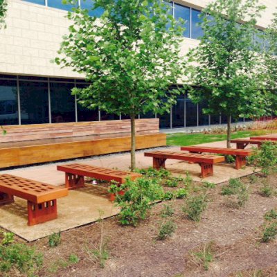 Lighthouse Garden Benches (Options: 6 ft L x 17 3/4 inches W x 17 inches H, Mature Redwood, No Cushion, No Engraving, Transparent Premium Sealant).