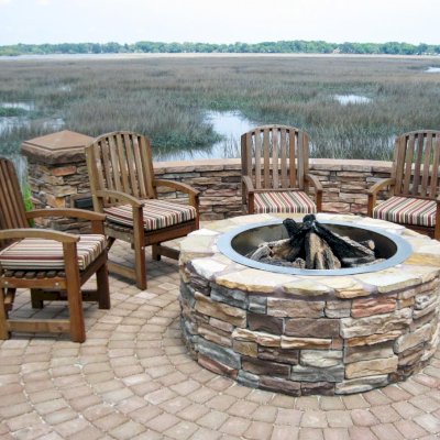 4 Luna Arch Back Wooden Chair (Options: With Arms, Old-Growth Redwood, Custom Seat Cushion, Transparent Premium Sealant). Photo Courtesy of Guy S. of Savannah, GA. 