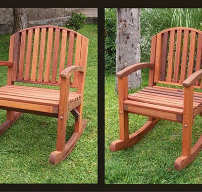 Comparison of XW with Regular Luna Tall Rocking Chair - Old-Growth Redwood.