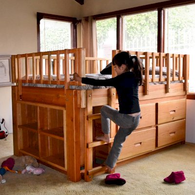 Marissa's Adventure Loft (Options: Double Bed Size, Douglas, Transparent Premium Sealant).