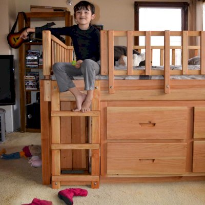 Marissa's Adventure Loft (Options: Double Bed Size, Douglas, Transparent Premium Sealant).