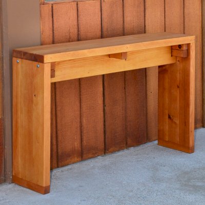 Maynard's Hall Tables like to be outdoors too! (Options: 4 ft, 11 1/2-inch Wide Tabletop, Douglas-fir, Seamless Tabletop, Transparent Premium Sealant).
