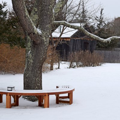 Miramar Half Circle Tree Bench (Options: 8 3/4 ft, California Redwood, Transparent Premium Sealant).
