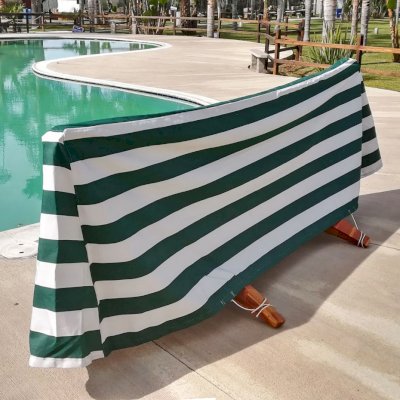 Noah's Arc Wood Hammock with Custom Cover (Options: California Redwood, Small, Hammock with the Safety Cords Hardware, with Pillow, Transparent Premium Sealant). 