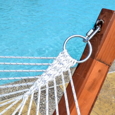 Noah's Arc Wood Hammock (Options: Old-Growth Redwood, Small, Hammock, Transparent Premium Sealant).