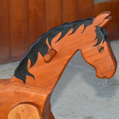 Rocking Horses (Options: Old-Growth Redwood, Transparent Premium Sealant).