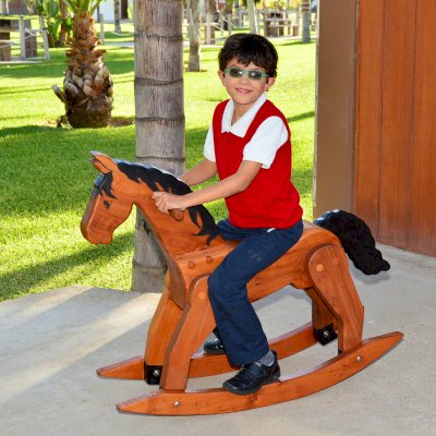 Rocking Horses (Options: Old-Growth Redwood, Transparent Premium Sealant).