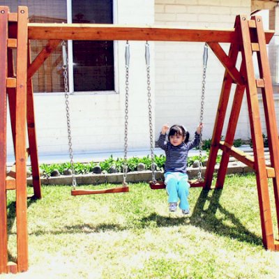 Rory's Swing Seats (Mature Redwood, All Beam Hanging Hardware, Transparent Premium Sealant)