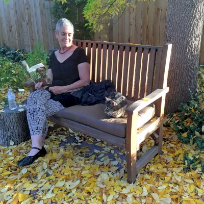Ruth Wooden Bench (Options: 4 ft, Old-Growth Redwood, with Cushion, No Engraving, Transparent Premium Sealant). Photo Courtesy of T. Atkinson of Fort Collins, Colorado.