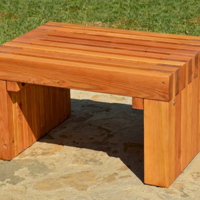 San Diego Portside Wooden Bench (Options: 2.5ft L x 2 1/2 inches W x 17 inches H, Douglas-fir, No Engraving, Transparent Premium Sealant)